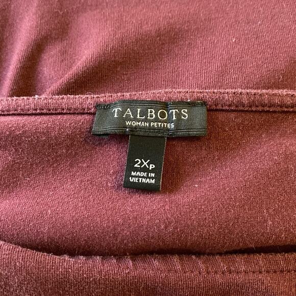 Women's Burgundy Lyocell/Spandex Blend Tunic with Bell Sleeves 2XP - Picture 5 of 6